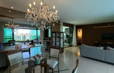Apartamento residencial para venda em condomínio fechado, em brotas, salvador, 3 quartos, sendo 3 suítes, 1 sala, 3 banheiros, 4 vagas,181m² área tota