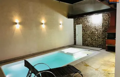 Casa residencial para venda em rua pública, cidade nova, feira de santana, semi mobiliada, piscina, 3 suítes, 1 sala, 4 banheiros, 1 vaga, 100m² área