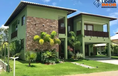Casa na praia do forte, alto padrão, mobiliada, para venda, 6 suítes, área gourmet, condomínio ilha dos pássaros.