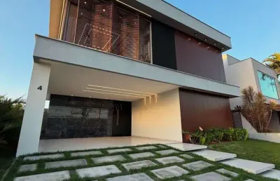 Casa residencial para venda em condominio fechado, no papagaio, feira de santana, 5 quartos, 4 suítes, 2 salas, 5 banheiros, 2 vagas 260 m² área total
