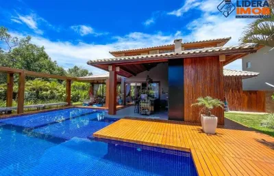 Casa residencial para venda em condominio fechado, praia do forte, mata de são joão, 4 suítes, 1 sala, 5 banheiros, 1 vaga 400 m² área construída