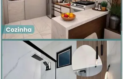 Lançamento casa residencial para venda no condominio moradas papagaio, papagaio, feira de santana, 2 quarto, 1 sala, 1 banheiro, 1 vaga 45,28 m² área