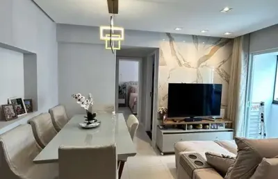Apartamento residencial para venda em condominio fechado, santa teresa, salvador, 2 quartos sendo 1 suíte, 1 sala, 2 banheiros, 1 vaga