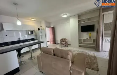 Kit net semi mobiliado, residencial para venda, em condominio fechado, capuchinhos, feira de santana, 1 quarto, 1 sala, 1 banheiro, 1 vaga 44 m² área