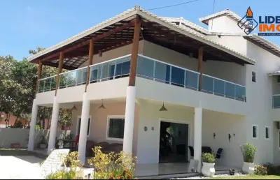 Casa em barra do jacuípe, 5 quartos, piscina, churrasqueira, varanda, para venda, no condomínio aldeias do jacuípe, em camaçari.