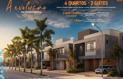 Casa no sim, duplex, 4 quartos, 2 suítes, closet, para venda, no condomínio reserva evo, lançamento, em feira de santana.
