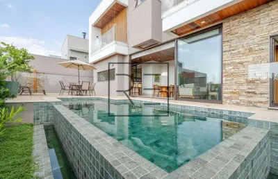 Casa alphaville dom pedro 3 em campinas, com 4 suítes, com 450 m², pronta para morar!