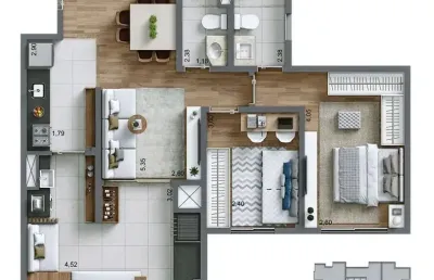 Apartamento novo e pronto para morar na chácara santo antônio da cyrela, com 1 suíte