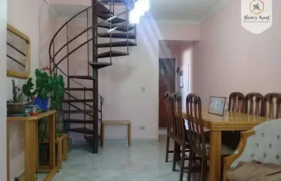 Cobertura duplex com 3 dormitórios e 2 vagas à venda, 157 m² - tatuapé - são paulo/sp