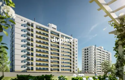 Apartamento 2 dormitórios com sacada e 1 vaga em areias, parcelado em 36x