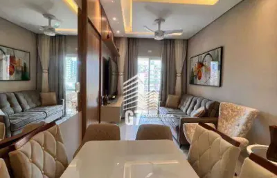 Apartamento com 2 dormitórios à venda, 52 m² por r$ 440.000,00 - caiçara - praia grande/sp