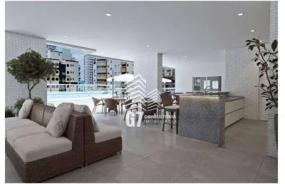 Apartamento com 2 dorm uma área de lazer completissima em praia grande - aviação