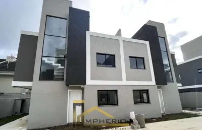 Linda casa em condomínio à venda em curitiba-pr, bairro uberaba: 3 quartos, 1 suíte, 1 sala, 4 banheiros, 1 vaga, 105,53 m².