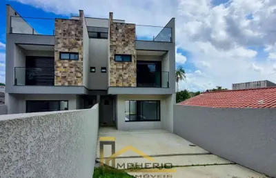 Imperdível casa à venda em curitiba-pr, bairro xaxim! 3 quartos, 1 suíte, 2 salas, 3 banheiros, 4 vagas, 125m²!