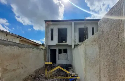 Imperdível casa à venda em curitiba-pr, no campo de santana: 2 quartos, 1 sala, 2 banheiros, 1 vaga de garagem, 70m²
