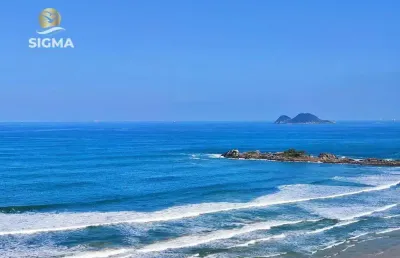 Apartamento na praia vista para o mar 3 suítes 1 vaga área para espaço gourmet pitangueiras guarujá.