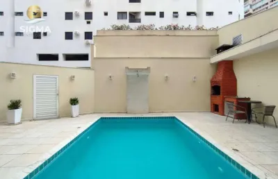 Casa com piscina e churrasqueira, reformada, 1 quadra do mar, 3 quartos sendo 1 suíte, 4 vagas, praia das astúrias. guarujá-sp.
