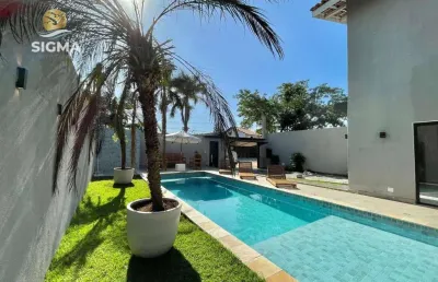 Perto do mar  - casa na praia 5 quartos  4 suítes  espaço gourmet piscina pernambuco guarujá.