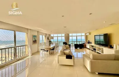 Frente mar - apartamento com 3 suítes à venda, praia das pitangueiras, guarujá/sp.