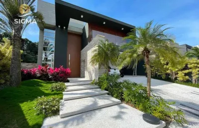 Casa na praia, alto padrão, nova e decorada, 6 suítes, lazer, 6 vagas, riviera de são lourenço.