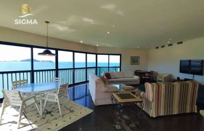 Frente mar - cobertura à venda com 3 suítes - piscina e churrasqueira - 4 vagas - jardim astúrias - guarujá/sp