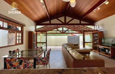 Casa na praia com 4 suítes - jardim albamar, guarujá.