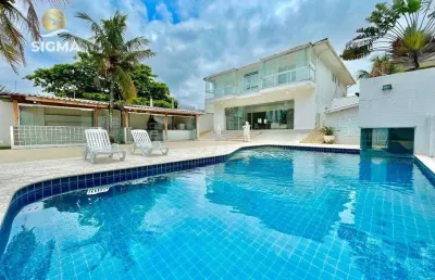 Casa com lazer de frente para o mar - praia da enseada, guarujá.