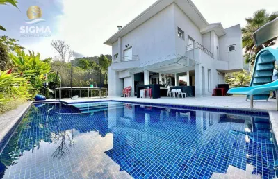 Linda residência à venda com 5 suítes, 400 m² por r$ 2.600.000 - enseada - guarujá/sp