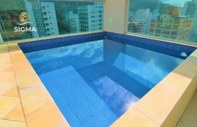 Perto da praia - cobertura com 2 suítes - piscina e churrasqueira - condomínio com lazer - 2 vagas - pitangueiras - guarujá/sp.