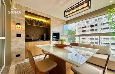 Apartamento reformado à venda com 3 dormitórios - condomínio com lazer - 2 vagas - pitangueiras - guarujá/sp