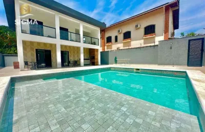 Casa em condomínio à venda com 4 dormitórios - piscina e churrasqueira - 2 vagas - jardim albamar - guarujá/sp
