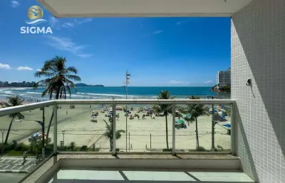 Frente mar - apartamento com 3 dormitórios à venda, na praia das astúrias - guarujá/sp.