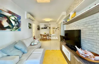 Apartamento com 3 dormitórios à venda, 100 m² por r$ 1.300.000,00 - pitangueiras - guarujá/sp