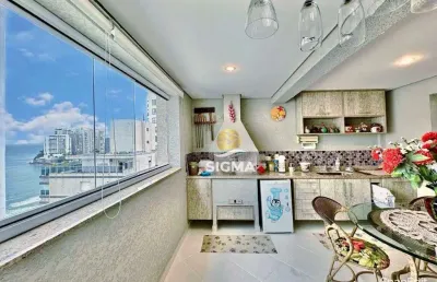 Vista mar - apartamento com 3 suítes à venda na praia das astúrias - guarujá/sp.