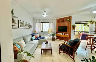 Apartamento com 3 dormitórios à venda, 120 m² por r$ 775.000,00 - jardim astúrias - guarujá/sp