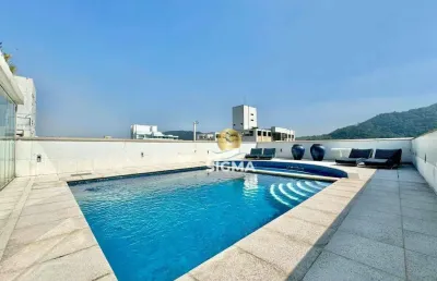 Cobertura com 5 dormitórios, 360 m² - venda por r$ 2.000.000,00 ou aluguel por r$ 11.000,00/mês - pitangueiras - guarujá/sp