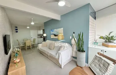 Apartamento com 2 quartos sendo 1 suíte à venda na praia das astúrias - guarujá/sp.