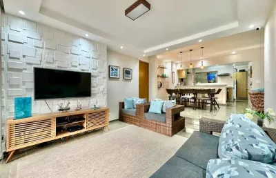 Apartamento com 4 dormitórios sendo 2 suítes à venda, 153 m² por r$ 1.500.000 - jardim astúrias - guarujá/sp