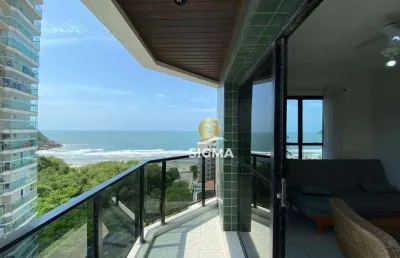 Vista mar - cobertura com 3 quartos sendo 2 suítes à venda na praia do tombo - guarujá/sp.