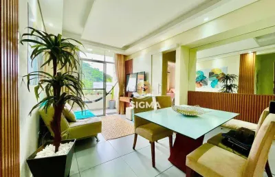 Apartamento com 2 quartos sendo 1 suíte à venda, 75 m² por r$ 430.000 - enseada - guarujá/sp.