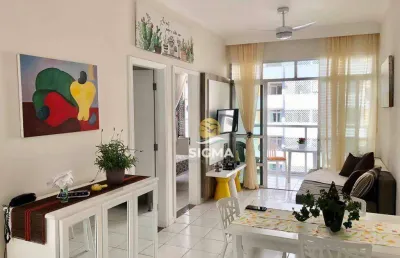 Apartamento com 2 dormitórios à venda, 60 m² por r$ 330.000 - pitangueiras - guarujá/sp.