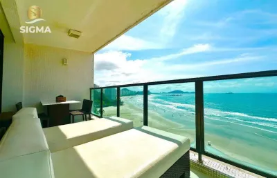 Apartamento com 3 dormitórios para alugar, 160 m² por r$ 8.000,00/mês - jardim astúrias - guarujá/sp