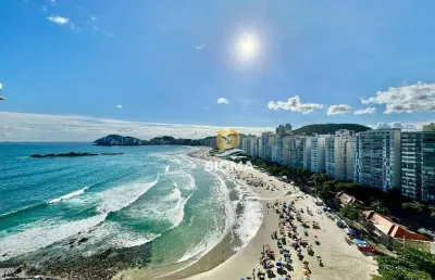 Frente mar - apartamento com 4 quartos sendo 3 suítes à venda, na praia das pitangueiras - guarujá/sp.