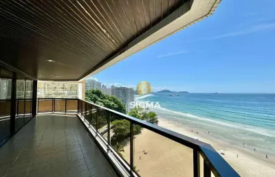 Apartamento com 4 quartos sendo 2 suítes  à venda, 190 m² por r$ 3.000.000 - jardim astúrias - guarujá/sp.
