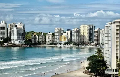 Vista mar - apartamento com 1 suíte à venda, 55 m² por r$ 400.000 - pitangueiras - guarujá/sp.