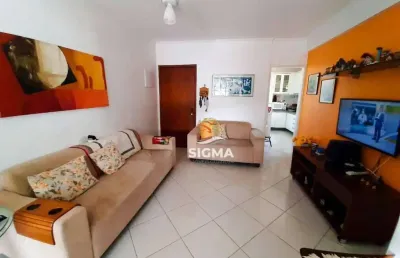 Apartamento com 3 quartos sendo 2 suítes à venda, 118 m² por r$ 470.000 - tombo - guarujá/sp.