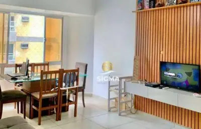 Apartamento com 2 dormitórios à venda, 90 m² por r$ 500.000,00 - praia pitangueiras - guarujá/sp