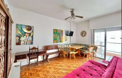 Apartamento com 2 dormitórios à venda, 55 m² por r$ 320.000,00 - praia das pitangueiras - guarujá/sp