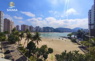 Frente mar - apartamento com 3 dormitórios à venda, praia das astúrias, guarujá.