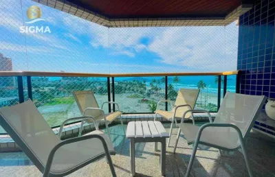 Apartamento com 4 suítes à venda na praia da enseada, guarujá/sp.